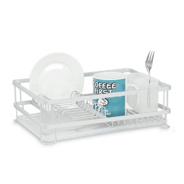 Aluminium Sink Dish Drying Rack Cutlery Tray