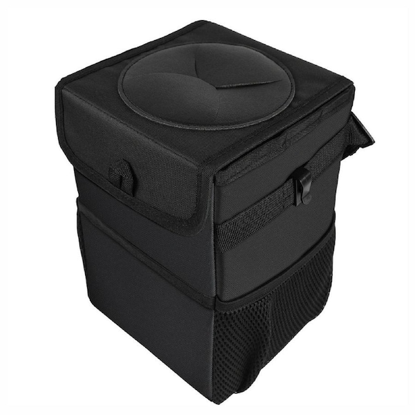 Multi-functional Waterproof Car Garbage Rubbish Bin Black