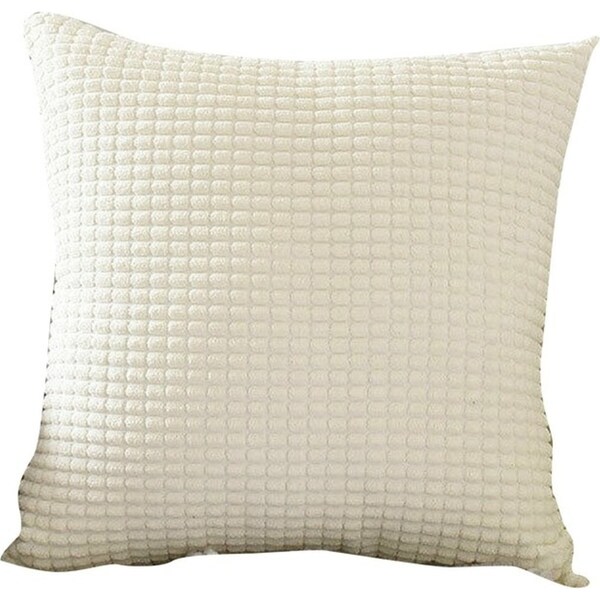 Super Soft Corduroy Off White Cushion Pillow Cover
