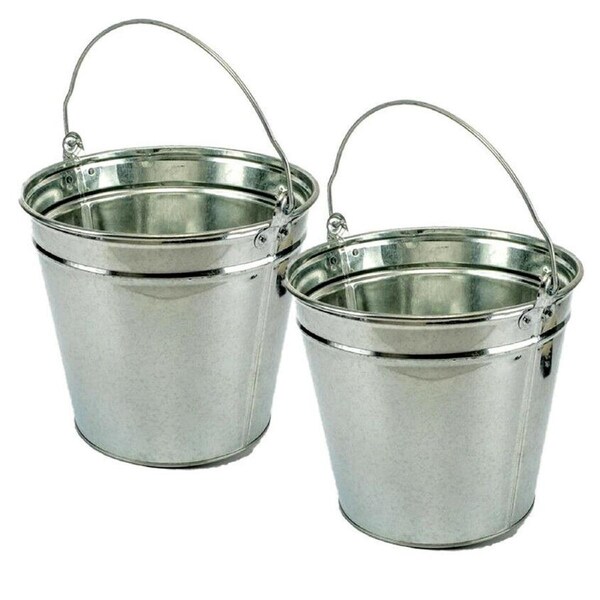 Metal Pail Bucket Wedding Outdoor Event Decor 12L - 2pcs