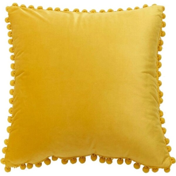 Decorative Velvet Pom Pom Cushion Cover 45 x 45cm