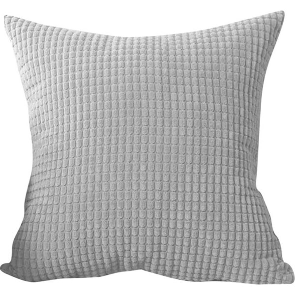 Grey Corduroy Cushion Throw Pillow Cover Velvet