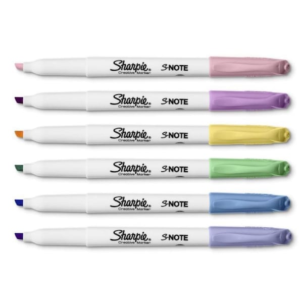 SHARPIE S-Note Pastel Pack of 6 Box of 6