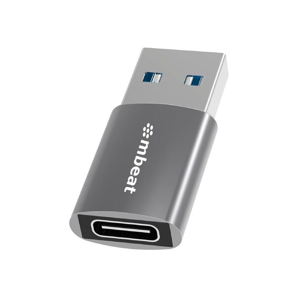MBEAT Elite USB 3.0 Male to USB-C Female Adapter - Converts USB-C device to Any Computers, Laptops with USB-A port, USB 3.0 5Gbps - Space Grey