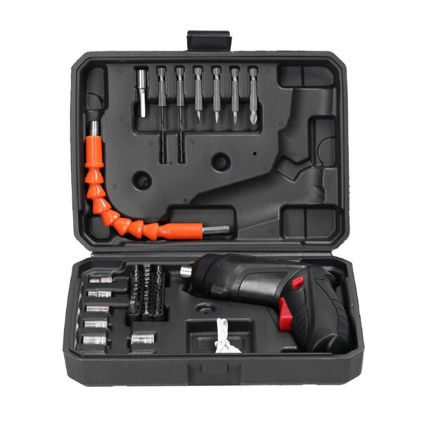 48pcs Rechargeable Cordless Electric Screwdriver Gun Set Drill Power Tool Bits