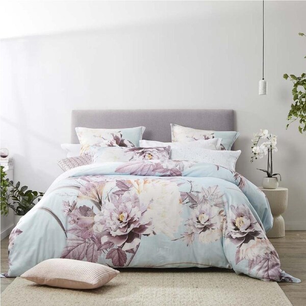 Platinum Collection Montrose Heather Duvet Doona Quilt Cover Set - King Bed
