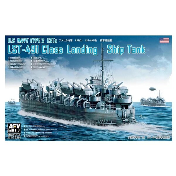 AFV Club 1/350 LST-491 Class Plastic Model Kit [SE73519]