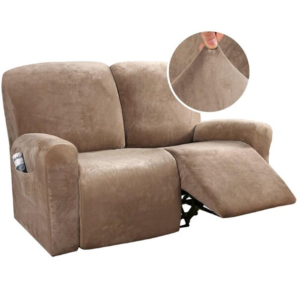 Recliner Sofa Cover for 2/3 Seater Velvet Couch Covers for Reclining Couch Cover 2 Seater / Luggage