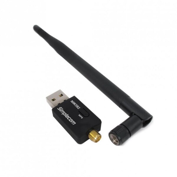 Simplecom NW392 USB Male Wireless/WiFi Adapter w/ 5dBi Antenna For PC/Desktop