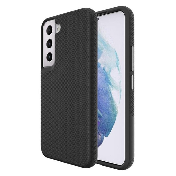 For Samsung Galaxy S22 Case Armour Protective Strong Cover Black