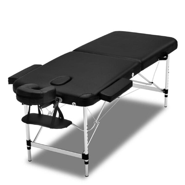 Zenses Massage Table 2 Fold Aluminium Portable 55CM / Black