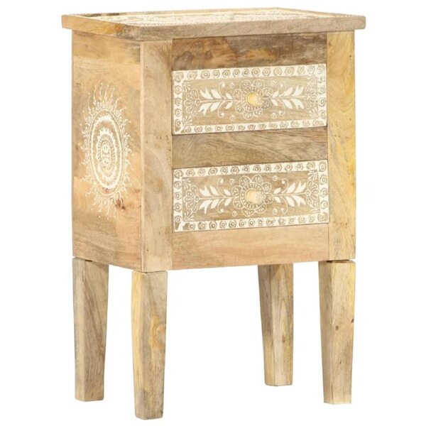Hand Painted Bedside Cabinet 40x30x60 cm Solid Mango Wood vidaXL