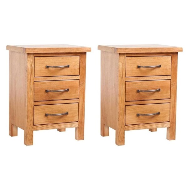 Nightstands 2 pcs 40x30x54 cm Solid Oak Wood vidaXL