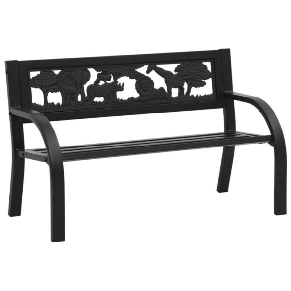 Children Garden Bench 86 cm Steel vidaXL