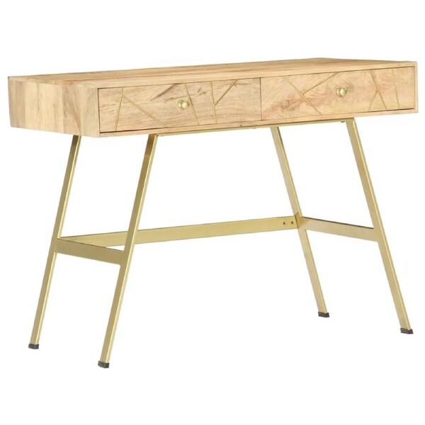 Writing Desk with Drawers 100x55x75 cm Solid Mango Wood vidaXL