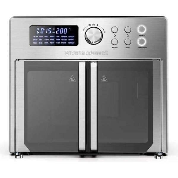 Kitchen Couture 25 Litre Air Fryer Oven French Door 22 Presets Stainless Steel