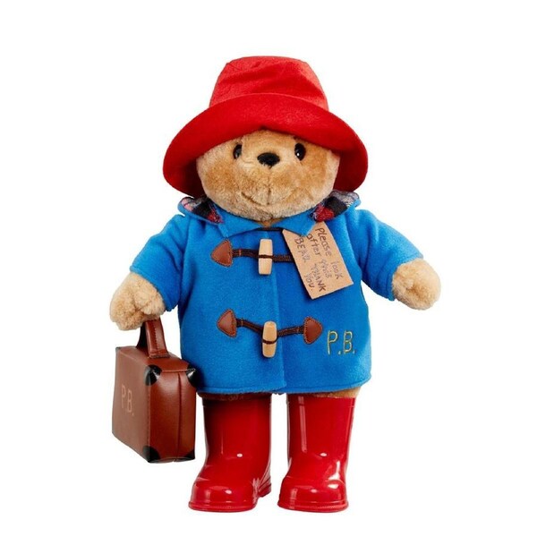 Paddington Bear Plush - Classic Paddington with Boots and Suitcase 34cm