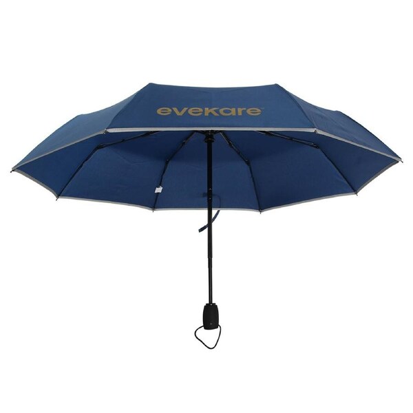 Evekare Compact Travel 112cm Automatic Open/Close Folding Umbrella Soft Grip BLU