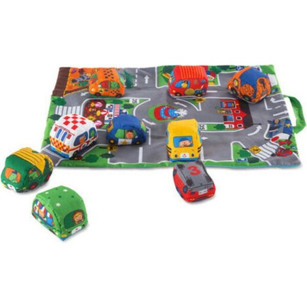 Melissa & Doug Take Along Town Baby Soft Plush Car Play Learn Activity Mat 6m+
