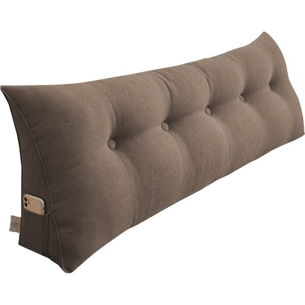 SOGA 180cm Coffee Triangular Wedge Bed Pillow Headboard Backrest Bedside Tatami Cushion Home Decor
