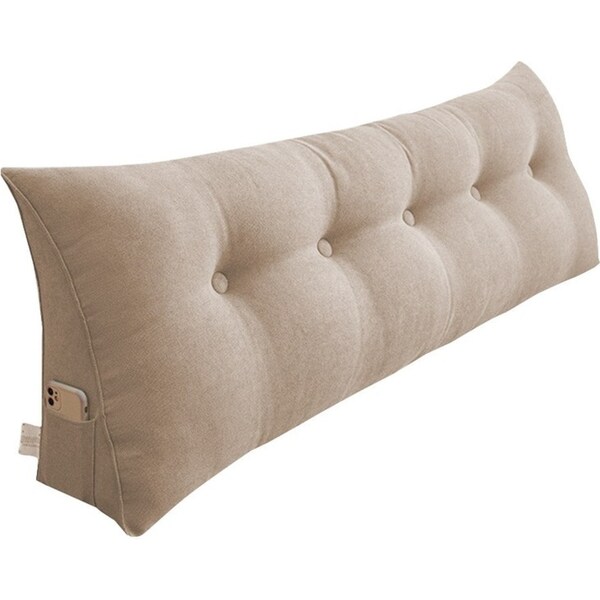 SOGA 180cm Beige Triangular Wedge Bed Pillow Headboard Backrest Bedside Tatami Cushion Home Decor