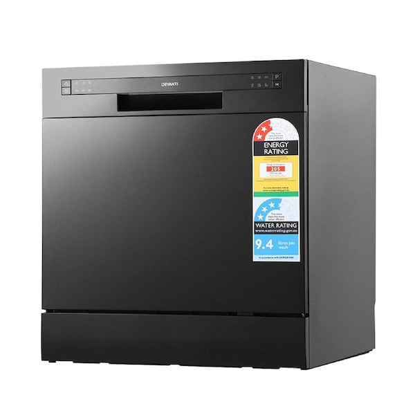 Devanti Benchtop Dishwasher 8 Place Settings Black