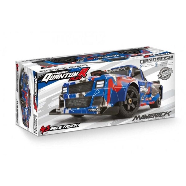 MAVERICK QUANTUMR FLUX 4S 1/8 4WD RACE TRUCK - BLUE/RED