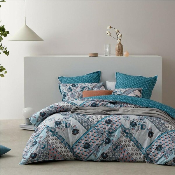 ZALI TEAL Donna Quilt Cover Set - Queen Size