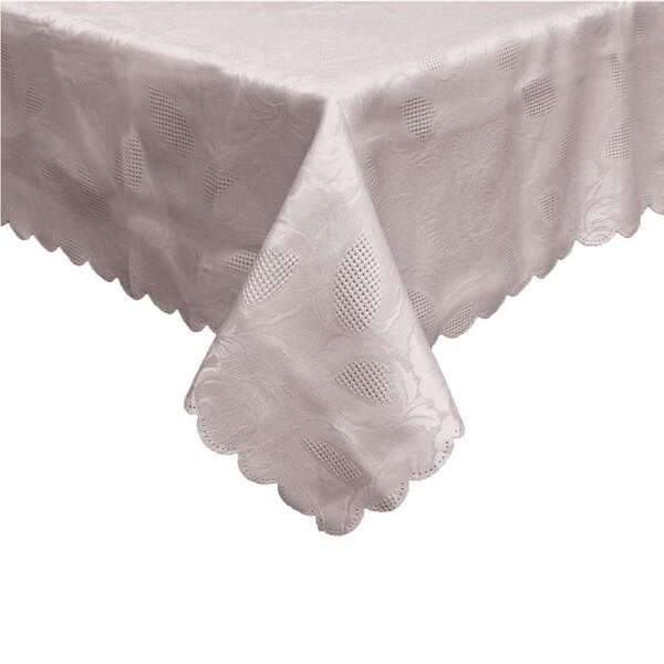 Rosie Taupe Luxury Jacquard Tablecloth 150 x 210 cm