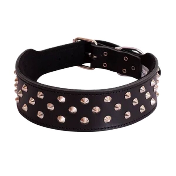 Beau Pets Australia 60cm Pet Dog Collar Stud Genuine Leather Adjustable Neckband