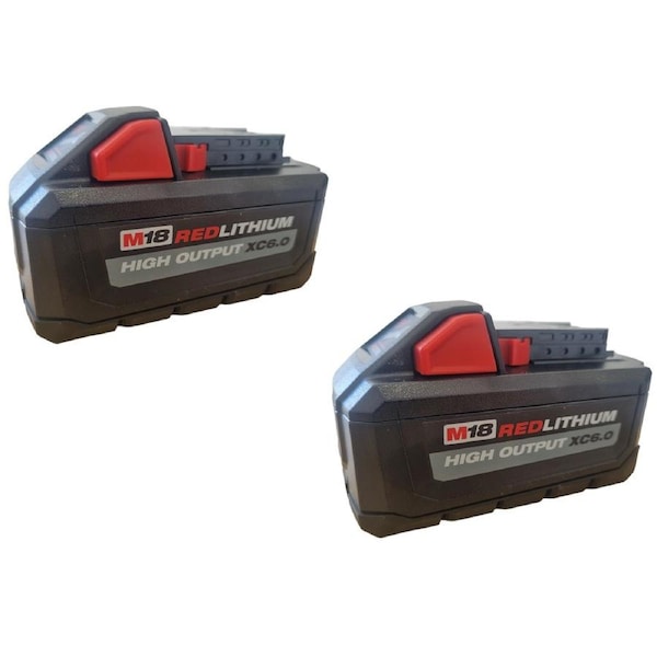 BRAND NEW GENUINE MILWAUKEE M18 6AH BATTERIES X 2