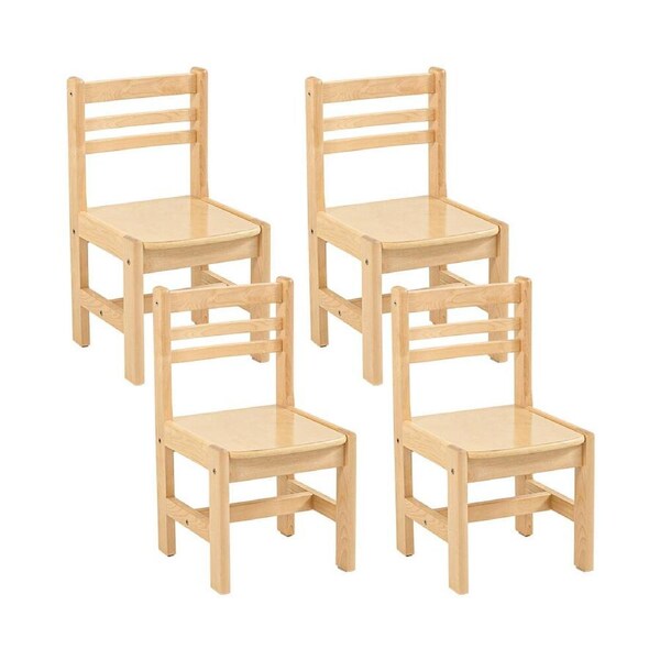 Jooyes Kids Birch Toddler Chair - H28cm 4 Pack