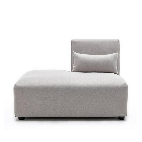 Foret 1pc Sofa Modular Extension Lounge Couch Fabric Left Seater Chaise Ottoman Beige