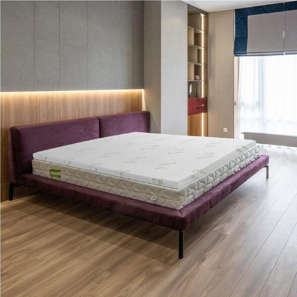 6cm Memory Foam Topper with Bamboo Mattress Cover - Queen