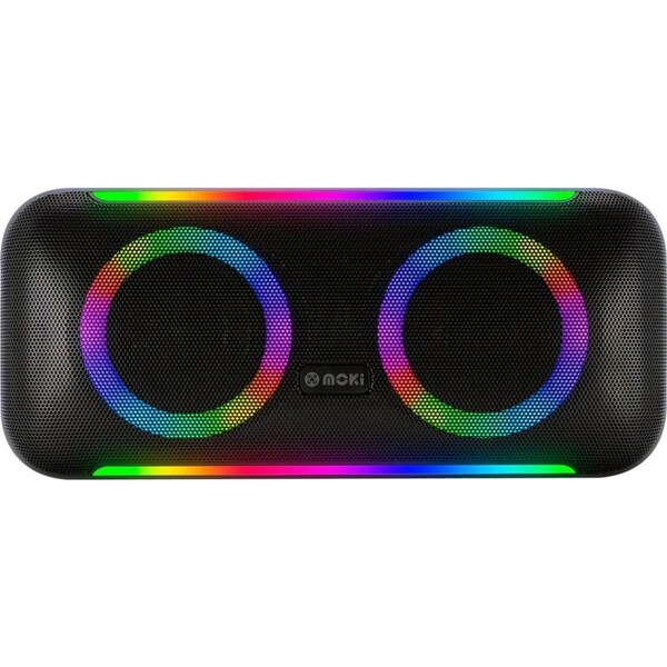 Moki Pro Portable Block Party TWS 10W Wireless Bluetooth Audio Speaker Black