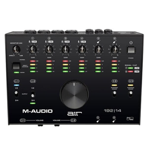 M-Audio Air 192/14 USB 8x4 Audio Interface Recording/Monitoring w/ MIDI Black