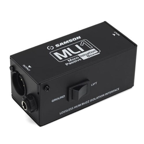 Samson Audio 11cm Mono Passive Ground/Lift Metal Isolation Box Interface Black