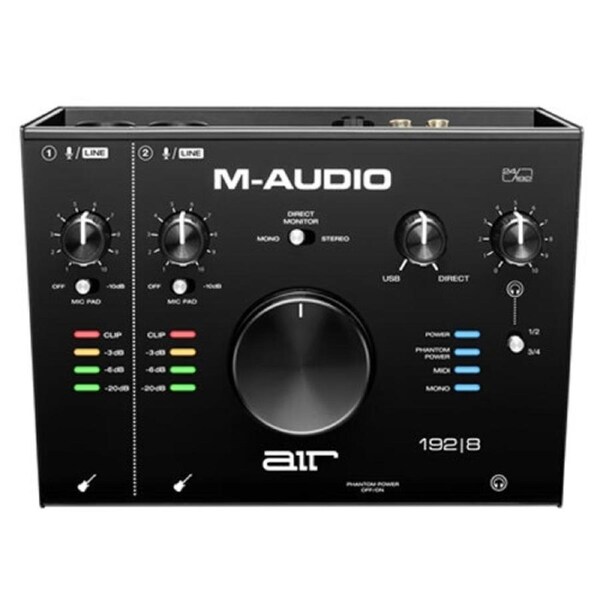 M-Audio Air 192/8 USB 2x4 Audio Interface Recording/Monitoring w/ MIDI Black