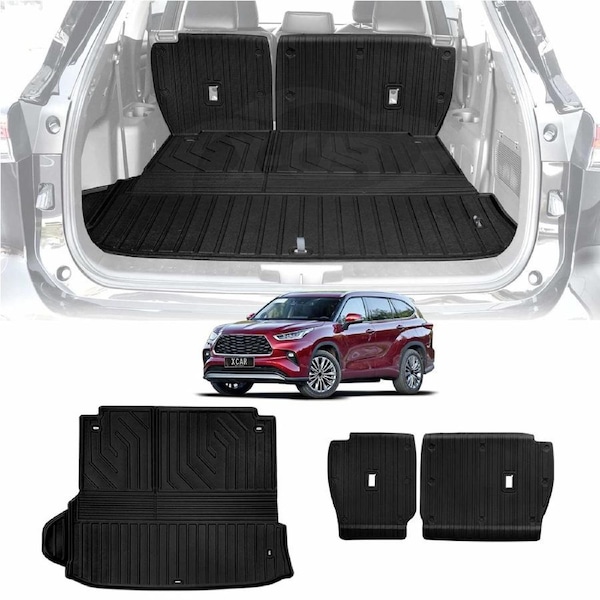 Boot Liner Back Seat Protector Combo for Toyota Kluger 2021-Onwards Heavy Duty Car Seats Kick Mats Cover