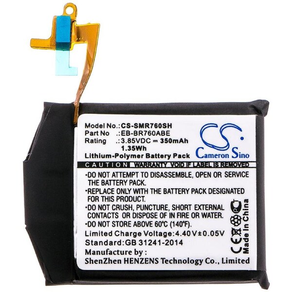 Replacement Battery for Samsung Gear S3 Classic/Gear S3 Frontier/SM-R760/SM-R765/SM-R770/EB-BR760/EB-BR760ABE