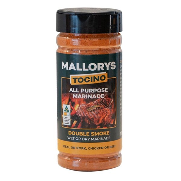 Mallorys Jerky Double Smoke BBQ Rub 300g Rich BBQ Flavour (for Human Consumption)