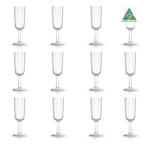 12 x Marc Newson Tritan® Forever Unbreakable Non Slip Flute 180ml - White