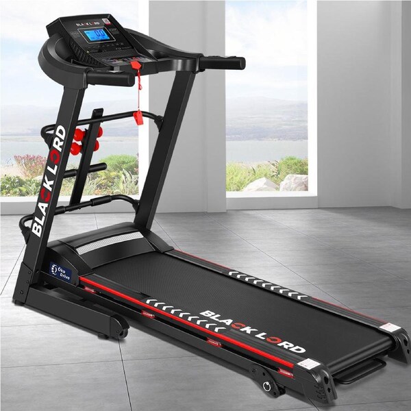 BLACK LORD Treadmill Electric Home Gym Exercise Run Machine Incline Fitness