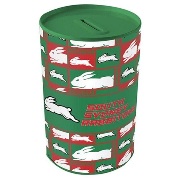 South Sydney Rabbitohs NRL Tin Can Money Box