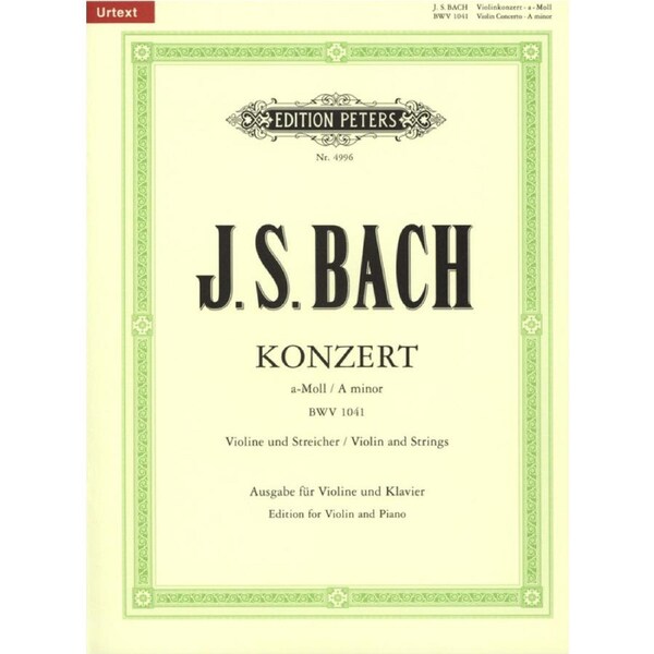 Concerto A minor BWV 1041 Violin, Strings Bk & CD