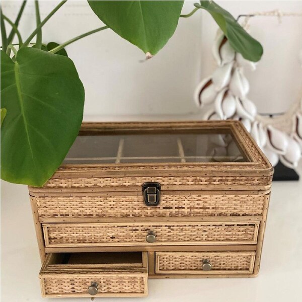 Rattan Weave Jewellery Box