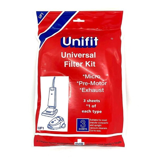 Universal Filter Kit For Vacuum Cleaners: Micro, Exhaust & Pre-Motor