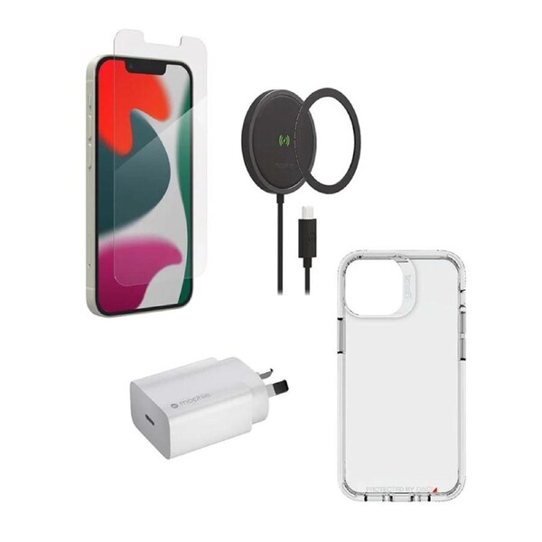 Zagg Premium USB-C Wall Adapter/Charger/Case/Screen Protector Set For iPhone 13