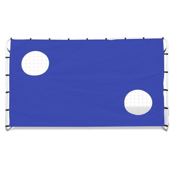 Soccer Goal Post Net With Aiming Wall Portable Football Training Aid Practice