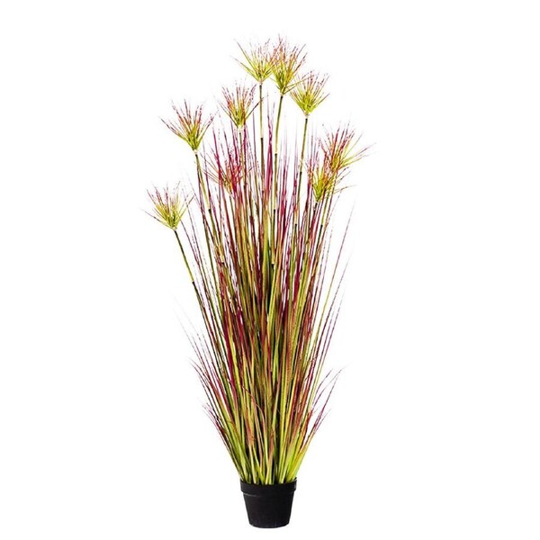 SOGA 150cm Purple-Red Artificial Indoor Potted Papyrus Plant Tree Fake Simulation Decorative